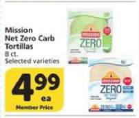 Mission Net Zero Carb Tortillas
