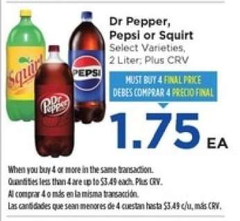Dr Pepper, Pepsi or Squirt