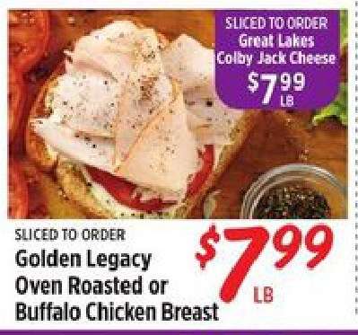 Golden Legacy Oven Roasted or Buffalo Chicken Breast