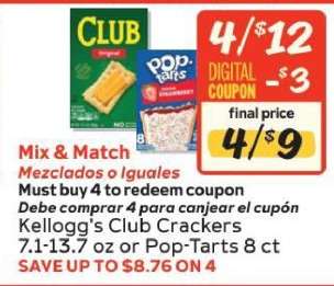 Kellogg's Club Crackers or Pop-Tarts