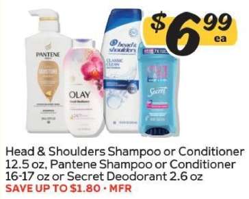 Head & Shoulders, Pantene, Secret