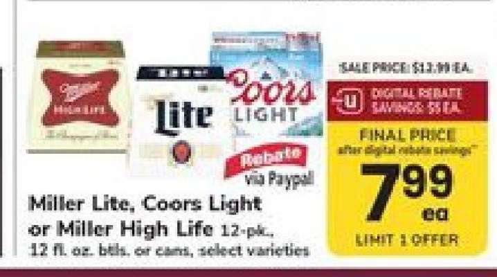 Miller Lite, Coors Light or Miller High Life