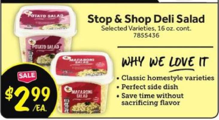 Stop & Shop Deli Salad
