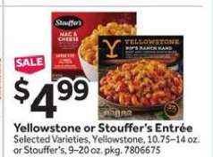 Yellowstone or Stouffer’s Entrée