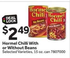Hormel Chilli With or Without Beans