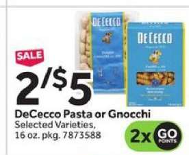 DeCecco Pasta or Gnocchi