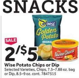 Wise Potato Chips or Dip