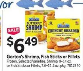 Gorton's Shrimp, Fish Sticks or Fillets