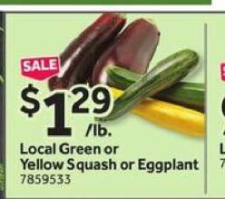 Local Green or Yellow Squash or Eggplant