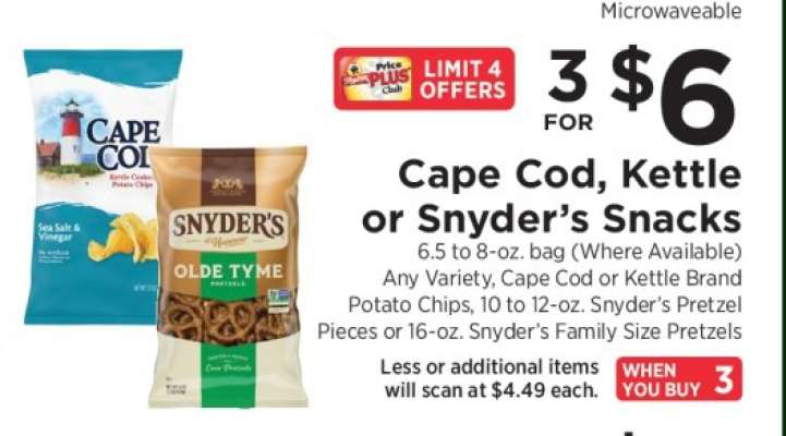 Cape Cod, Kettle or Snyder’s Snacks