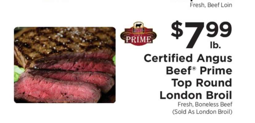 Certified Angus Beef Prime Top Round London Broil