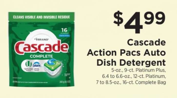 Cascade Action Pacs Auto Dish Detergent