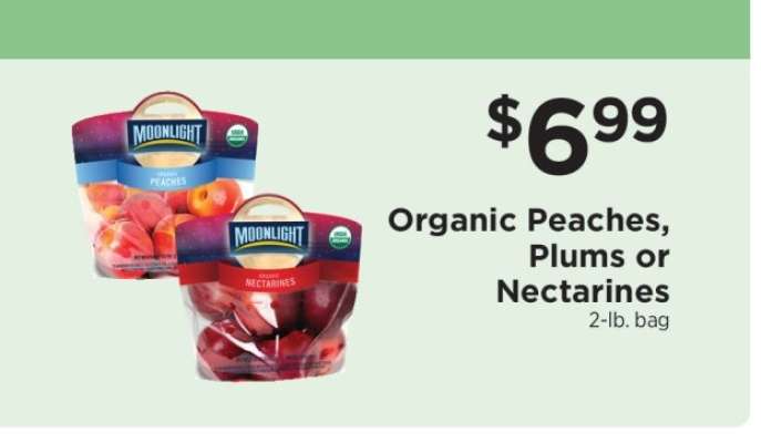 Organic Peaches, Plums or Nectarines
