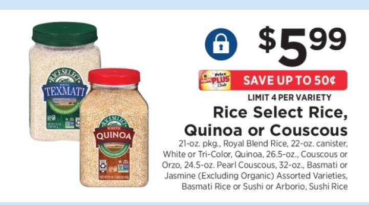 Rice Select Rice, Quinoa or Couscous