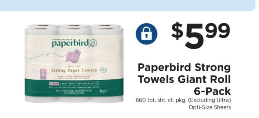 Paperbird Strong Towels Giant Roll 6-Pack