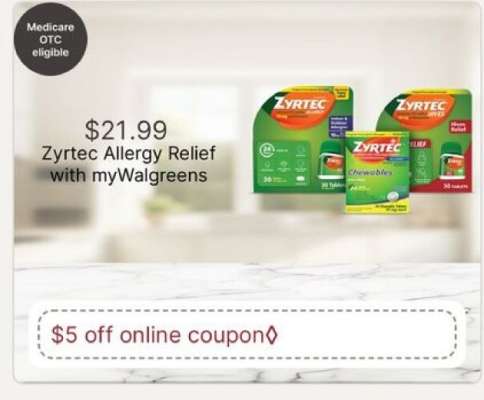 Zyrtec Allergy Relief with myWalgreens