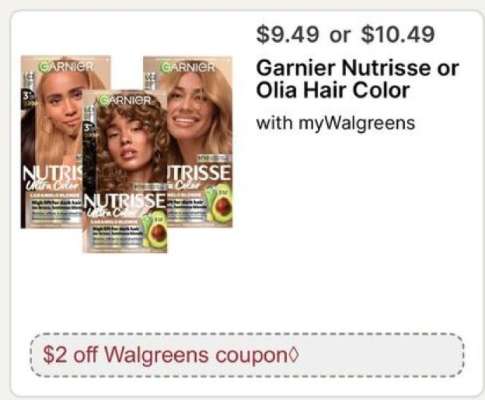 Garnier Nutrisse or Olia Hair Color*