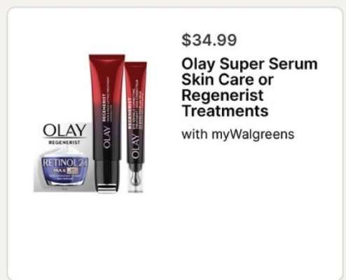 Olay Super Serum Skin Care or Regenerist Treatments