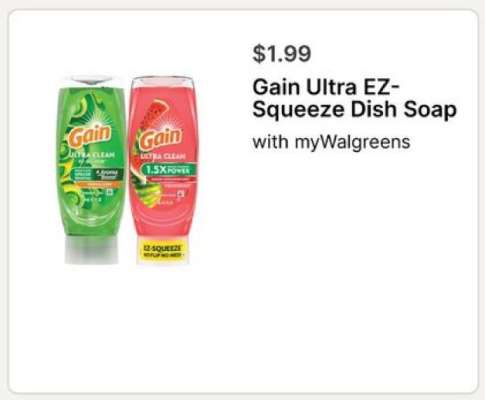 Gain Ultra EZ-Squeeze Dish Soap