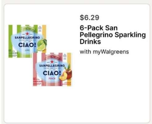 6-Pack San Pellegrino Sparkling Drinks