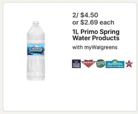 1L Primo Spring Water Products