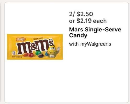 MARS Single Serve Candy