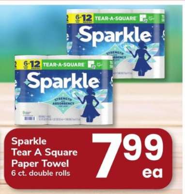 Sparkle Tear A Square Paper Towel