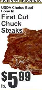First Cut Chuck Steaks