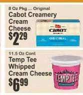 Temp Tee Whipped Cream Cheese