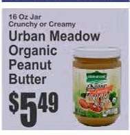 Urban Meadow Organic Peanut Butter