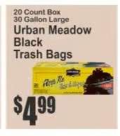 Urban Meadow Black Trash Bags