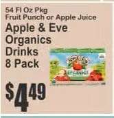 Apple & Eve Organics Drinks 8 Pack