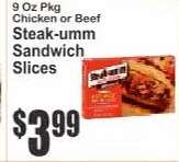 Steak-umm Sandwich Slices