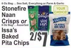 Stonefire Naan Crisps or Issa’s Baked Pita Chips