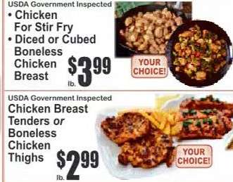 Chicken Breast Tenders or Boneless Chicken Thighs