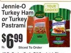 Jennie-O Turkey Ham or Turkey Pastrami