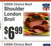 USDA Choice Beef Shoulder London Broil