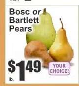 Bosc or Bartlett Pears