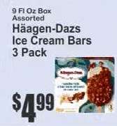 Häagen-Dazs Ice Cream Bars - 3 Pack