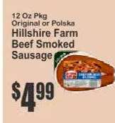 Hillshire Farm Beef Smoked Sausage