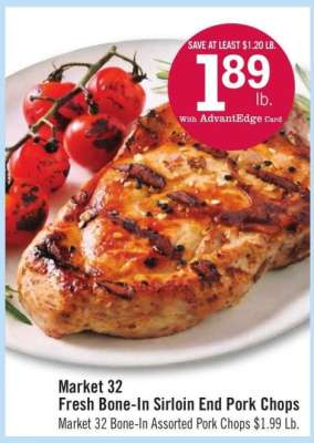 Market 32 Fresh Bone-In Sirloin End Pork Chops