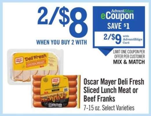 Oscar Mayer Deli Fresh Sliced Lunch Meat or Beef Franks