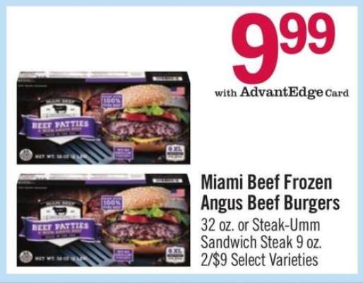 Miami Beef Frozen Angus Beef Burgers
