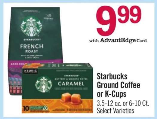 Starbucks Ground Coffee or K-Cups