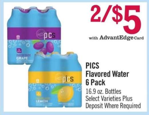 PICS Flavored Water 6 Pack
