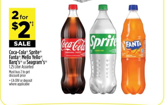 Coca-Cola® Sprite® Fanta® Mello Yello® Barq's® or Seagram's®