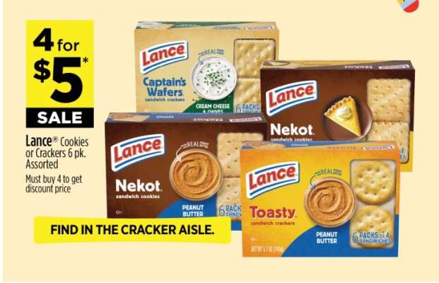 Lance Cookies or Crackers 6 pk.