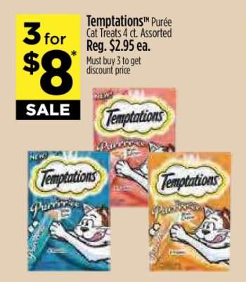 Temptations Purée Cat Treats 4 ct. Assorted