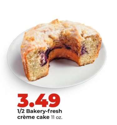 Bakery-fresh crème cake