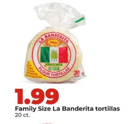 Family Size La Banderita tortillas